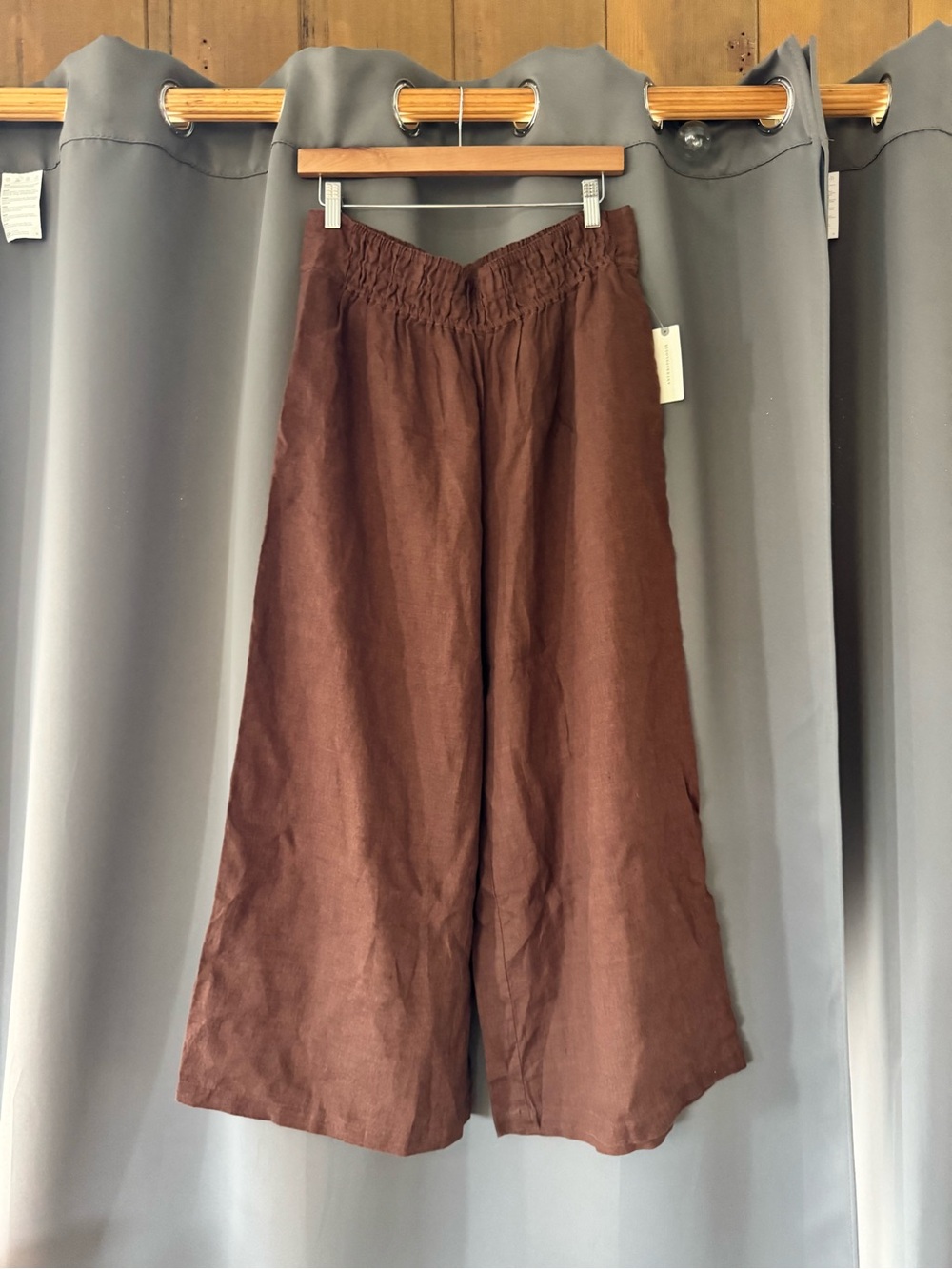 Anthropologie Wide Leg Linen Pants